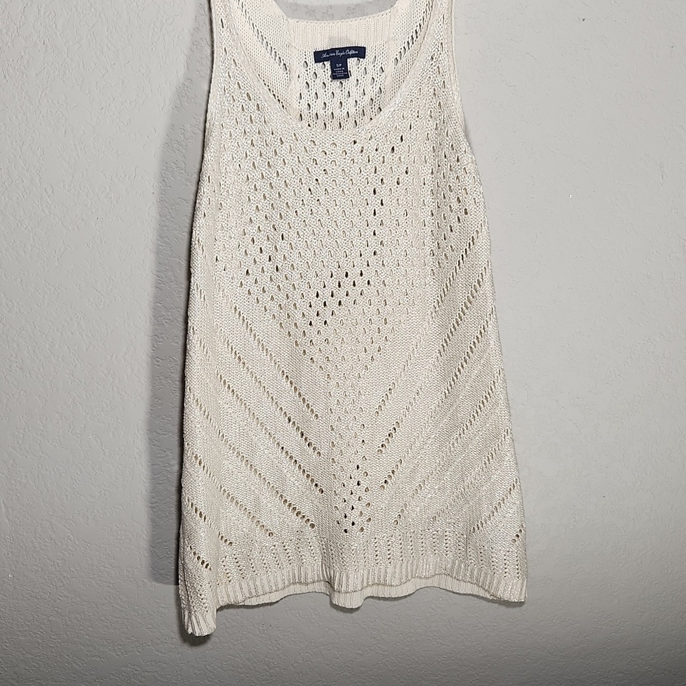 American Eagle Outfitters Tank Top Womens Size S /P  Cotton shimmer
